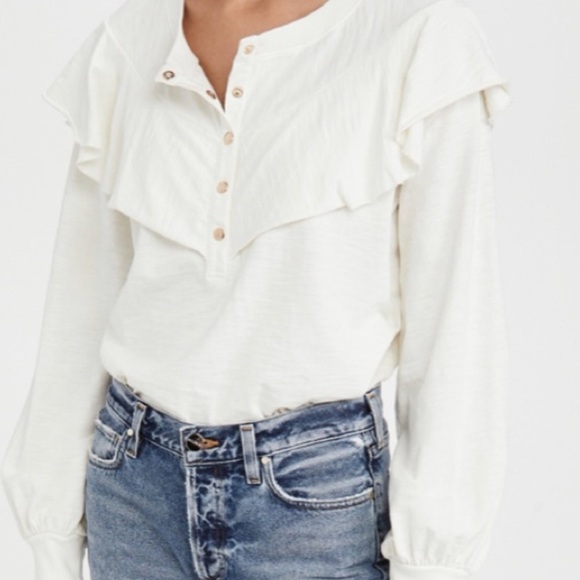 Nation LTD - Christa Sweatshirt Blouse in Off White - Picture 2 of 8